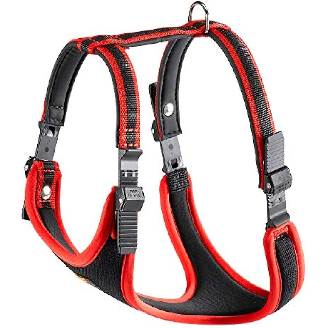 Ferplast Medium Size Dog Harness ERGOCOMFORT MEDIUM, Adjustable Dog Harness, Comfortable, Padded, Double Micro-adjustment Closure, Quick Release, Red