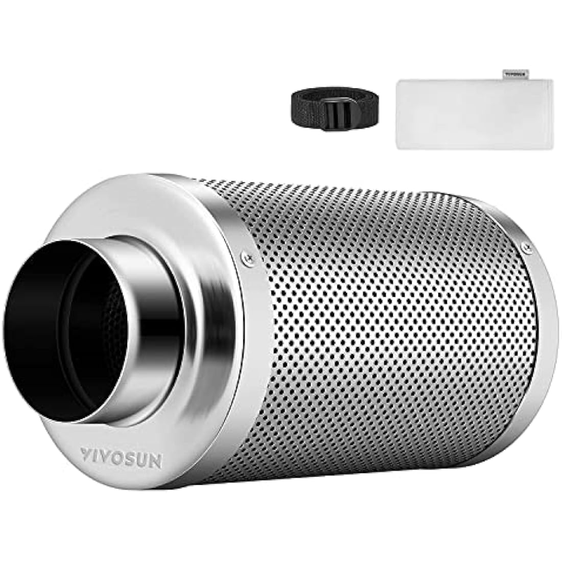 VIVOSUN 8 Inch Air Carbon Filter Smelliness Control with Australia Virgin Charcoal for Inline Duct Fan, Grow Tent,Pre-Filter Included, Reversible Flange 8"x 20"