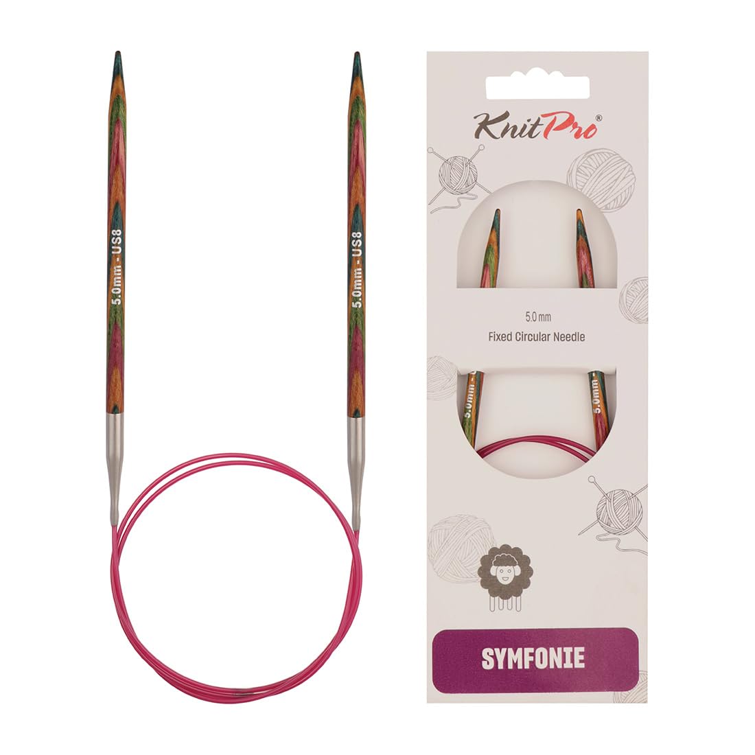KnitPro Symfonie Fixed Circular Needles 16" (40cm) | 5.00mm