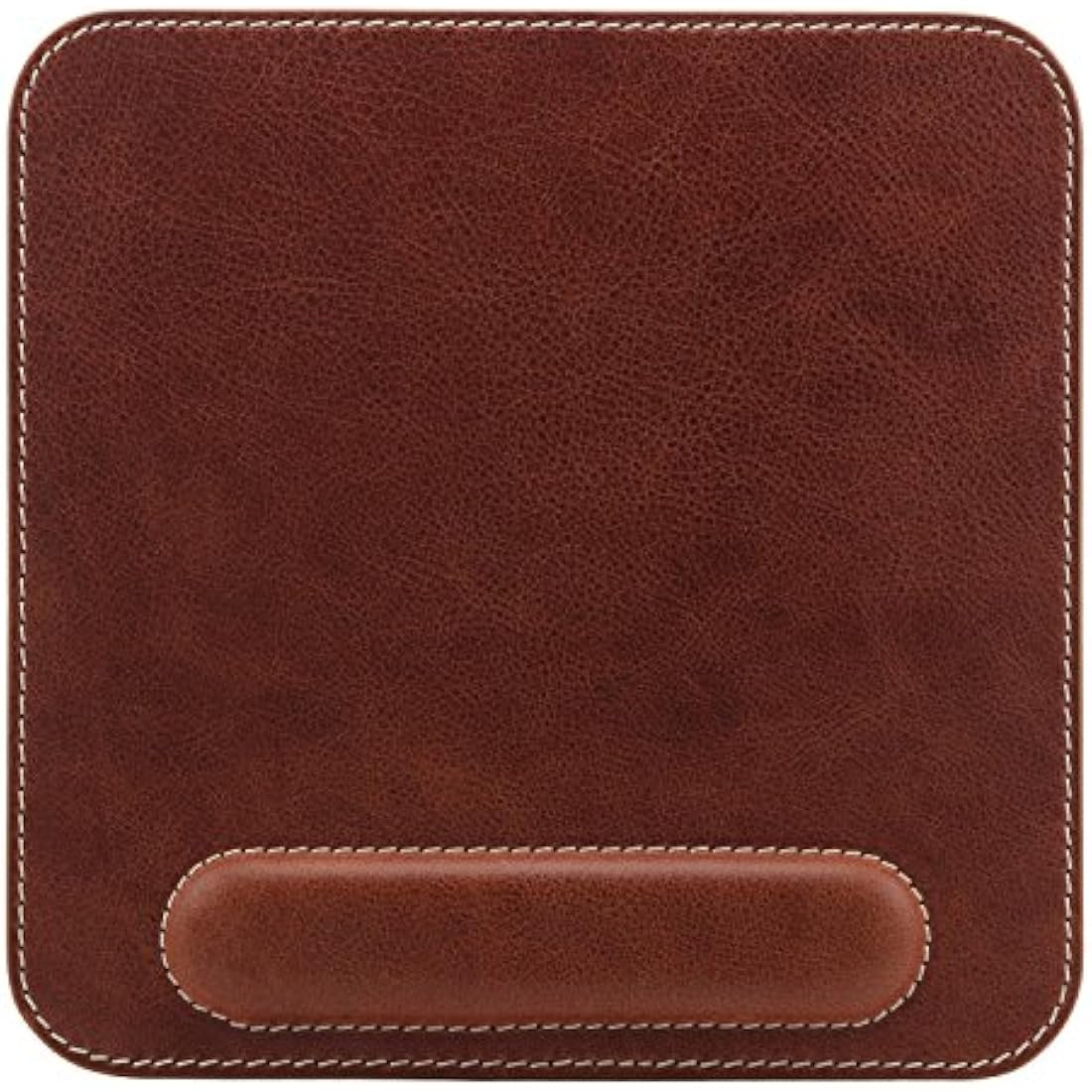 LONDO Genuine Leather Mousepad with Wrist Rest (Brown)
