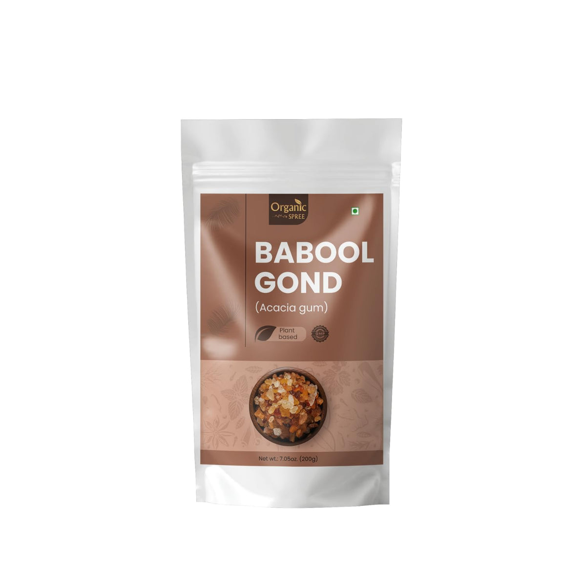 Organic Spree BABOOL GOND 200grams (7.05oz) | Acacia gum | Pure, Natural and Plant based