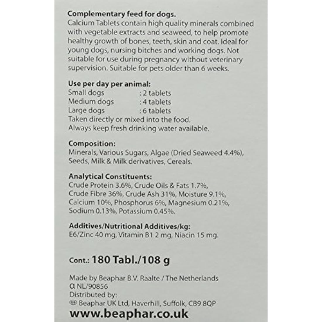 Beaphar Calcium Tablets