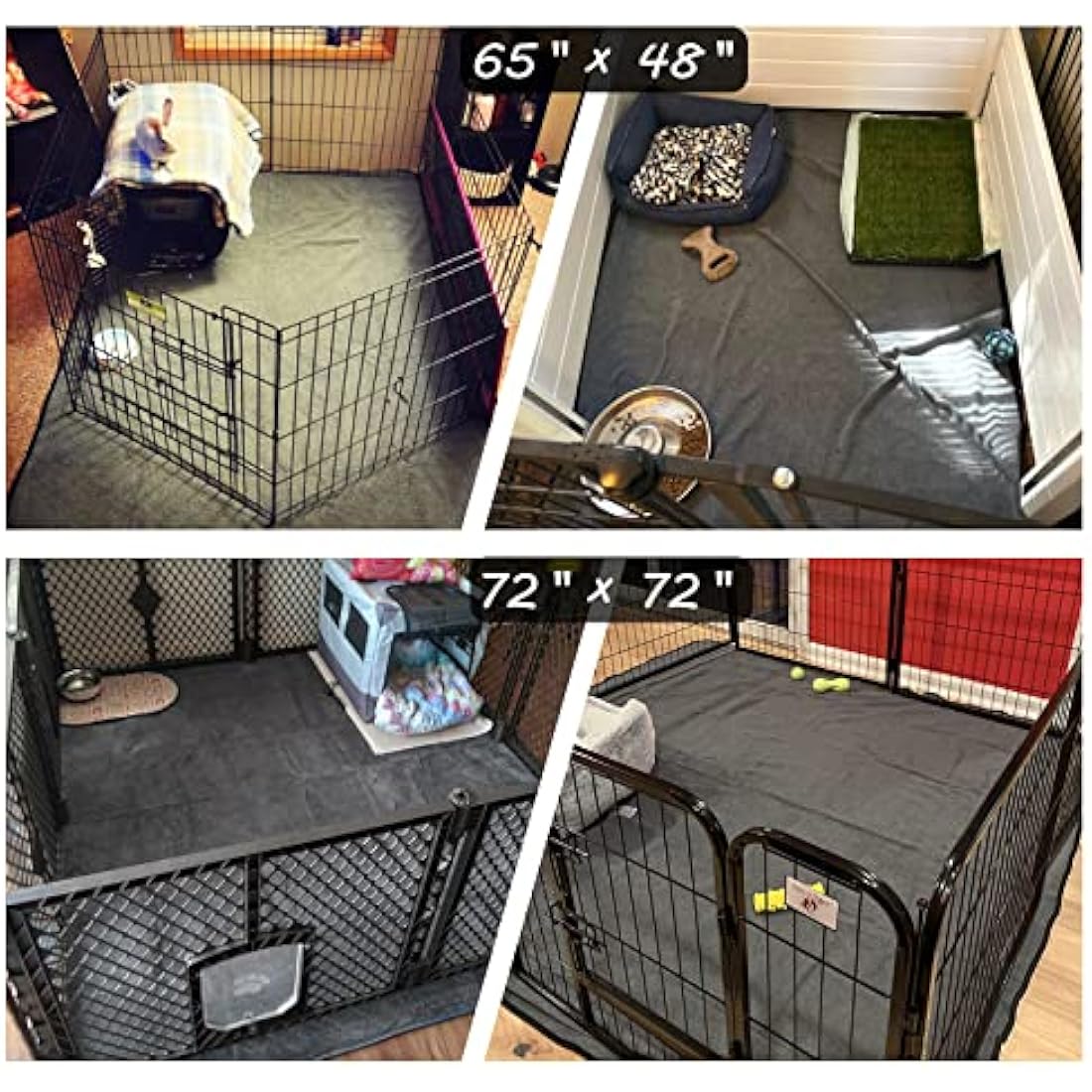 ULIGOTA Extra Large Washable Dog Pee Pad 182x182cm Non-Slip Pet Playpen Mat Waterproof Reusable Floor Mat for Puppy/Senior Dog Whelping Incontinence Housebreaking