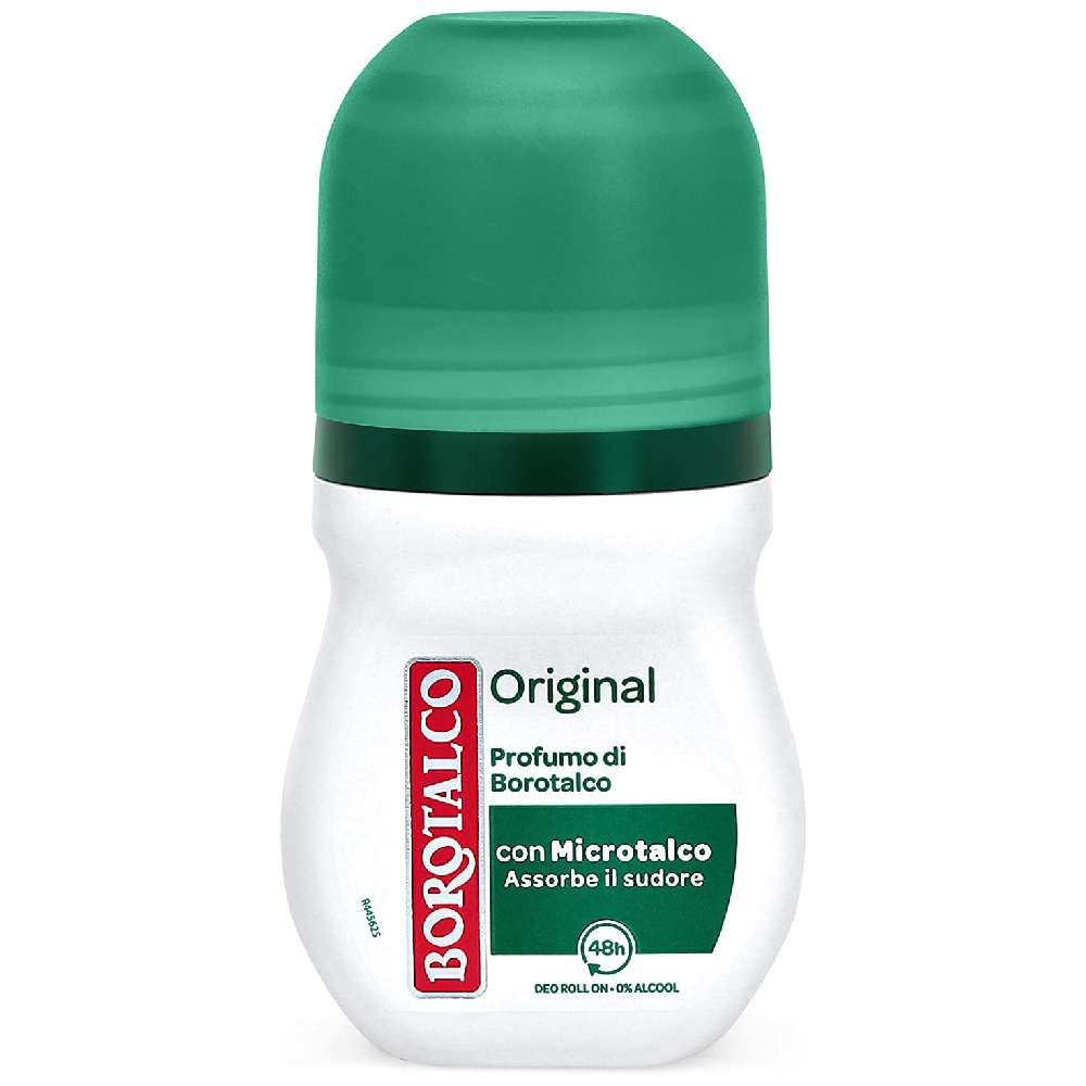 6 x Borotalco Roberts Roll-On Deodorant, Original Alcohol-Free 50 ml Deoroller