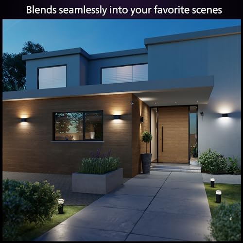 Philips Hue White and Colour Ambiance Dymera Smart Indoor and Outdoor Wall Light, White and Colour Light, Hue Bridge Required for Outdoor Use, Voice Control with Alexa, Apple Home, Google Assistant