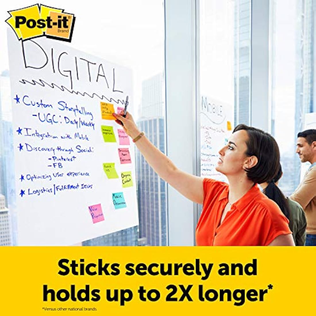 Post-it Super Sticky Self Stick Wall Pad Meeting Chart 566 White 58.4 cm x 50.8 cm 20 Sheets/Pad 2 Pads/Pack 100% PEFC SGSCH-PEFC-COC-110078