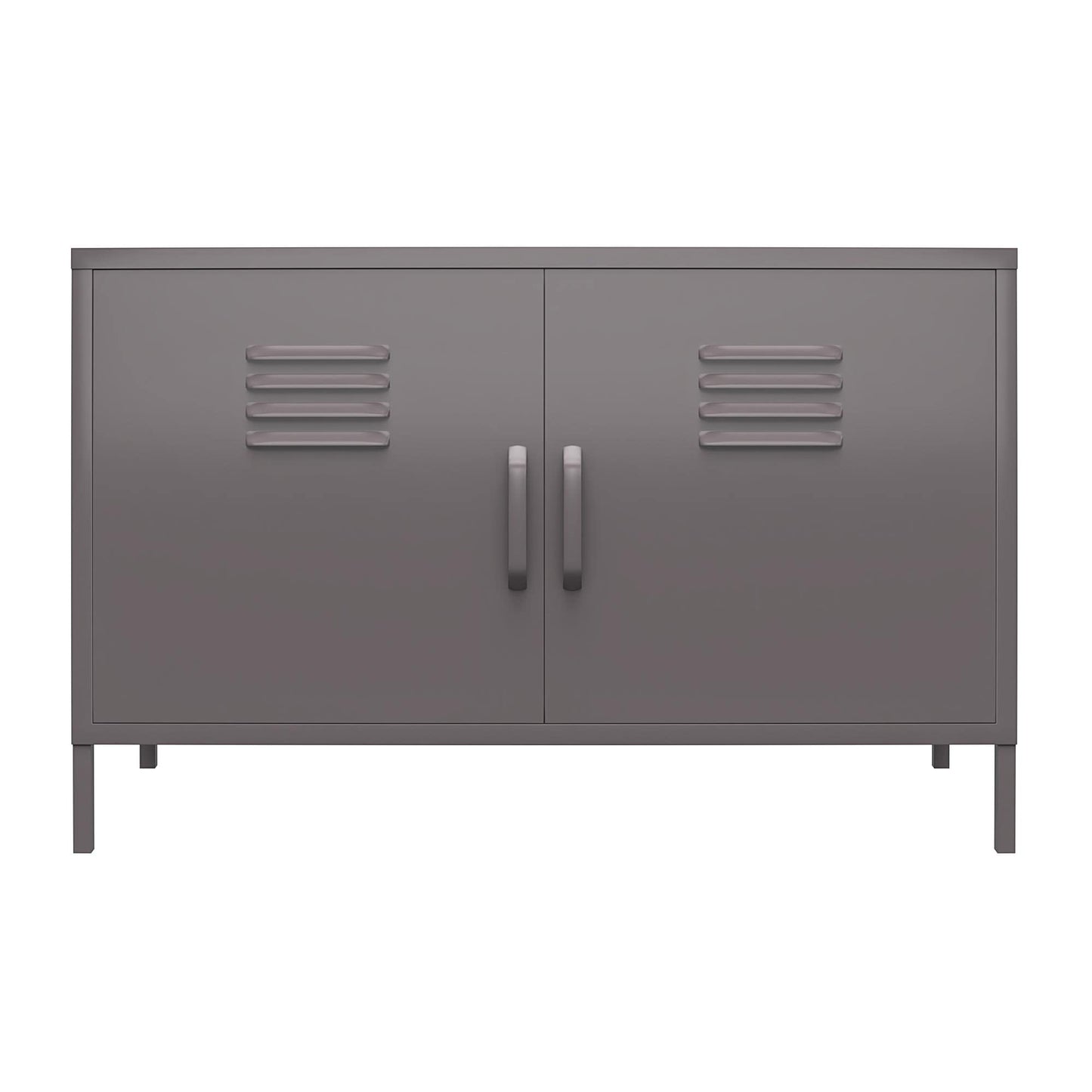 DHP Furniture Bradford 2 Door Metal Accent Cabinet Grey