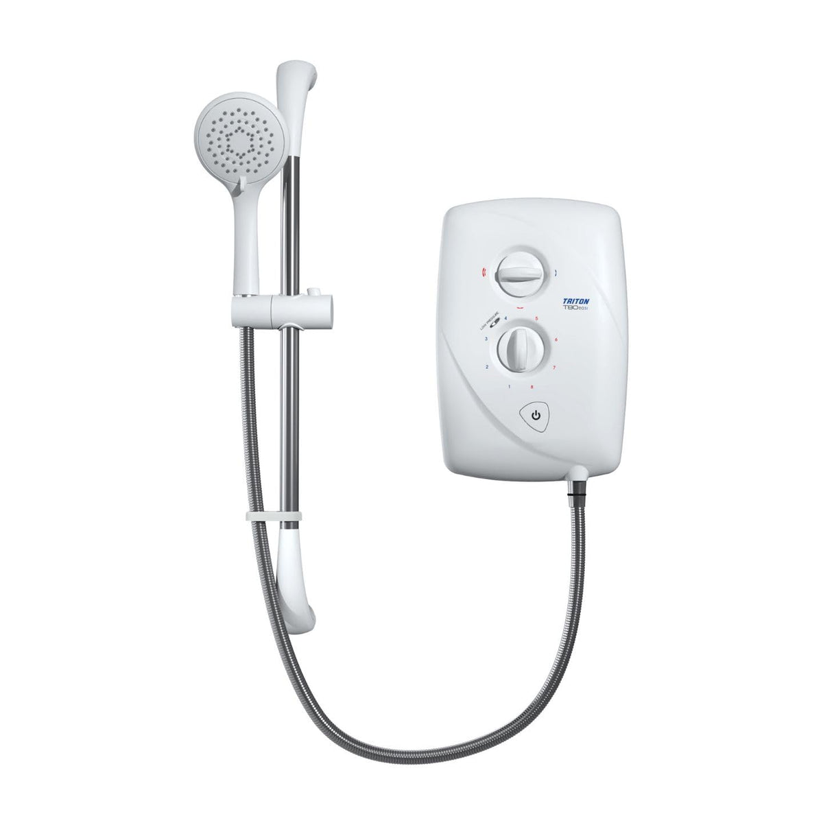 Triton Showers T80 Easi-Fit 8.5kW | Shower Electric | 8.5 kW | White I Electrical Showers | with Showerhead & Anti Twist Hose | Best Electric