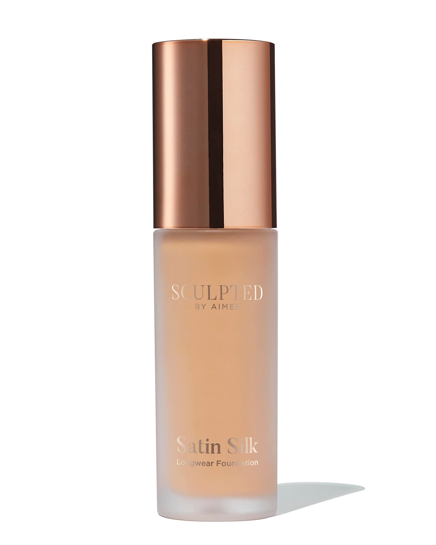 Satin Silk Longwear Foundation from Sculpted by Aimee (Tan Plus 5.5) - Lightweight, Hydrating & Buildable High Coverage, Sweat-Resistant Foundation
