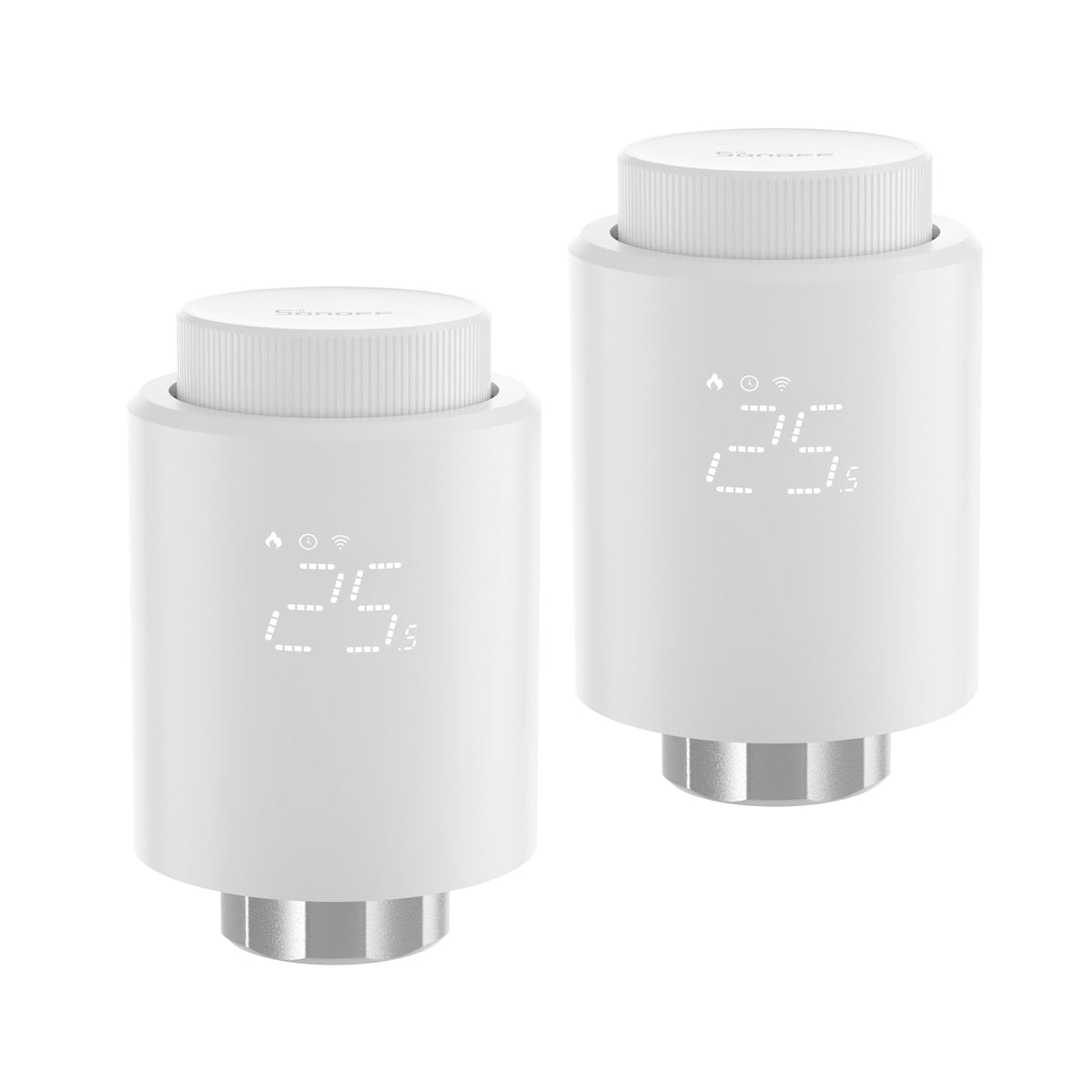2 Pack SONOFF Zigbee Thermostatic Radiator Valve, TRVZB, Add-On Smart Radiator Valve For Smart Home Control, Easy Installation, Save Heating Costs,