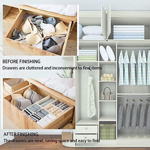 OctBird 10Pcs Drawer Dividers with 30 Pcs Securing Clip(Increase Firmness),Grid Drawer Dividers Adjustable Compartment for Closet Lingerie