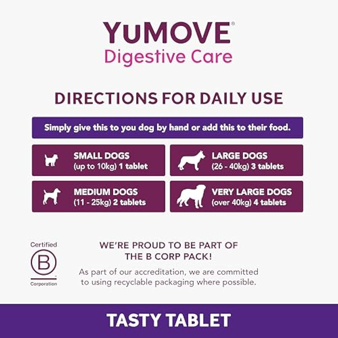 YuMOVE Digestive Care, Dog Pre and Probiotics Supplement for Gut Health and Digestive Support, All Ages and Breeds with Sensitive Digestion, 300 Tablets