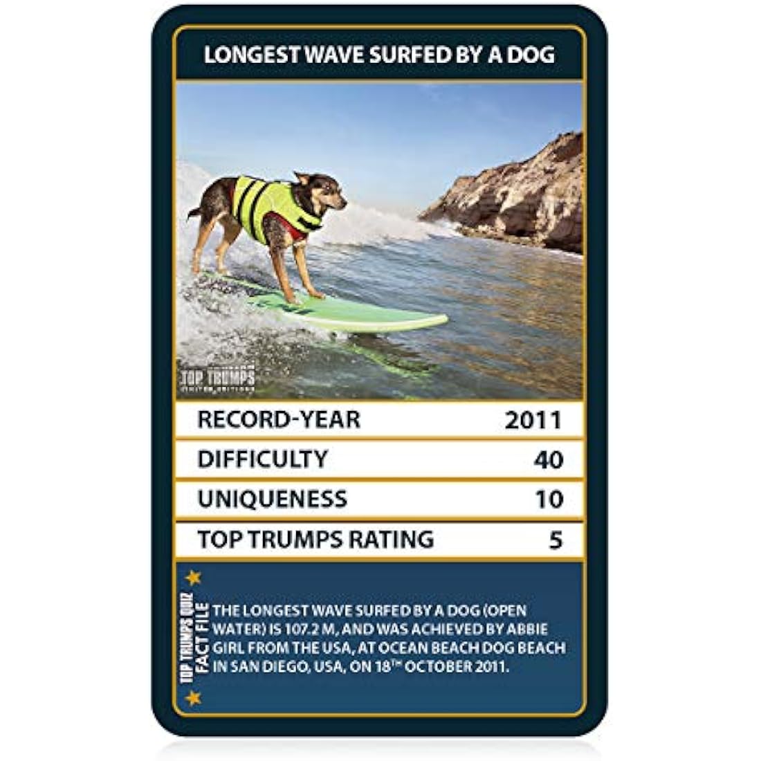 Top Trumps Guinness World Records Limited Editions Card Game, discover 30 amazing records including largest Game Boy, most tattooed and longest fingernails, gift and toy for players aged 6 plus