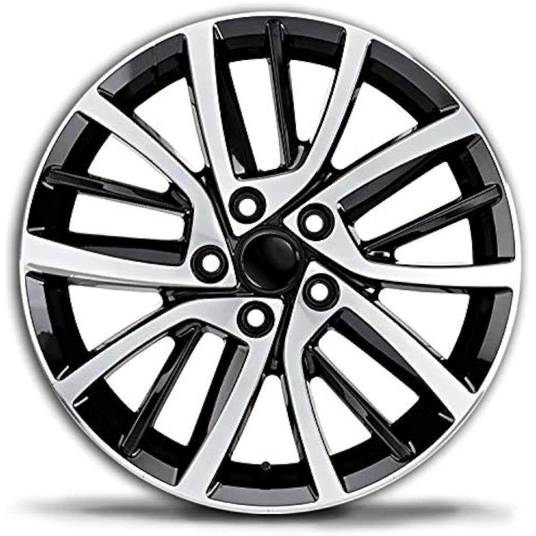 SkinoEu 4 x 65mm Wheel Centre Alloy Hub Center Caps Compatible with VW 3B7 601 171 / 6U7 601 171 Black Hubcaps CV 4