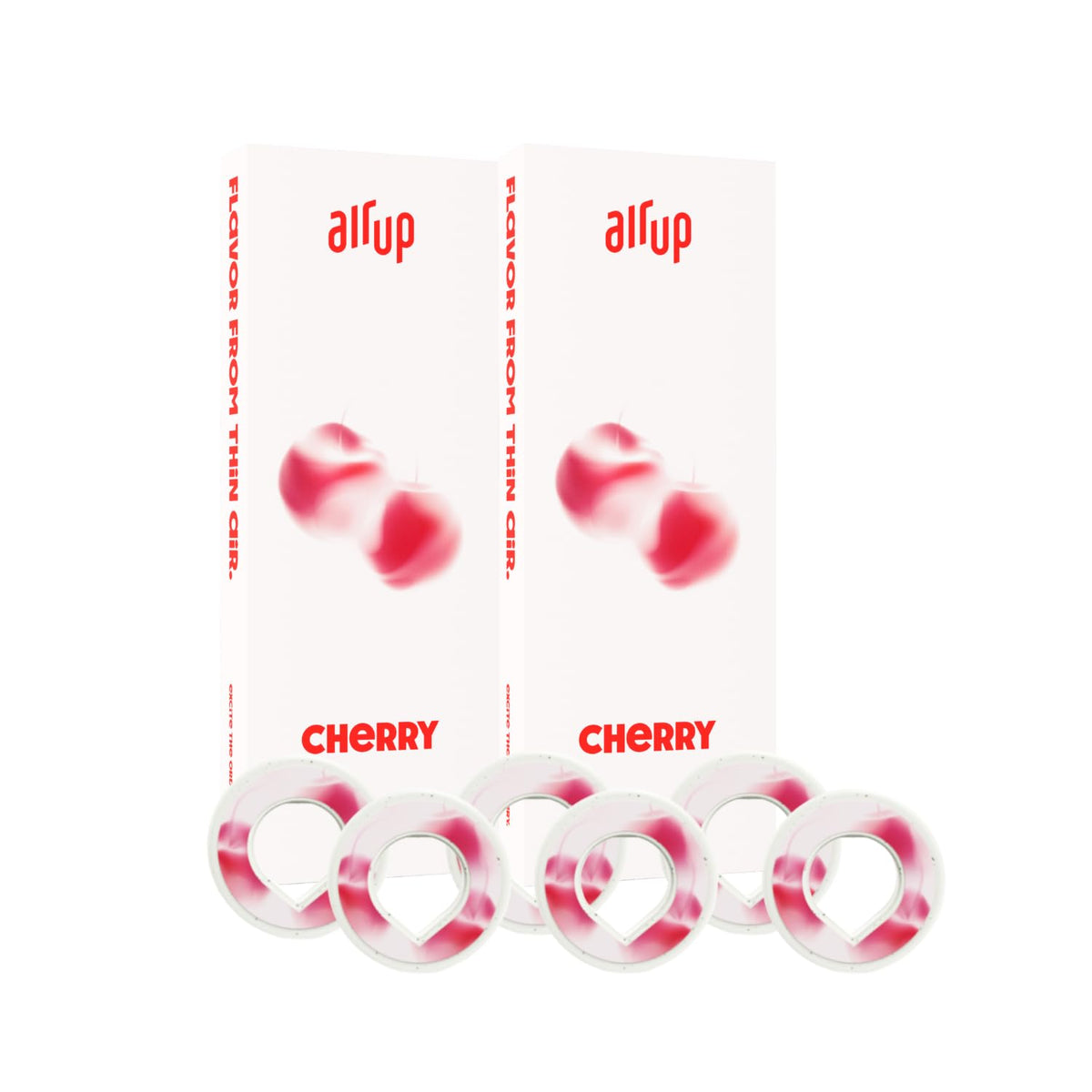 air up? Cherry Multipack | 6x Pods | Tasting Set Flavour Pods for 30 litres of sugar-free | For original air up? bottle