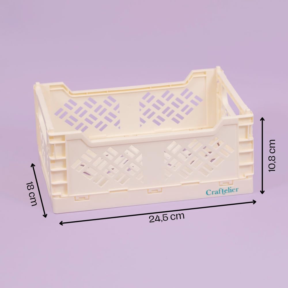 Craftelier - Box for Organisation and Storage of Scrapbooking and Craft Materials | Foldable and Stackable Design | Large Size