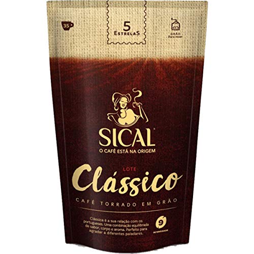 Sical Coffee, Clássico 5 Estrelas, Classic Roasted Coffee, Grain, 250 g