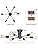 MRHYSWD Black Sputnik 6-Light Industrial Ceiling Lights for Living Room, Bedroom, Kitchen & Hall - Modern Flush Fitting Vintage Lamp, E27 Socket