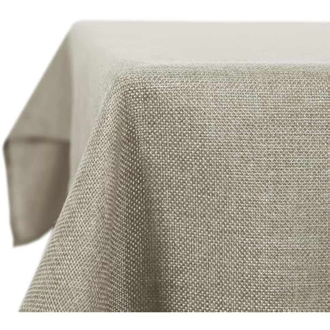 Deconovo Faux Linen Rectangle Tablecloth Water Resistant Table Cloth for Dinning 59x59in(150x150cm) Linen