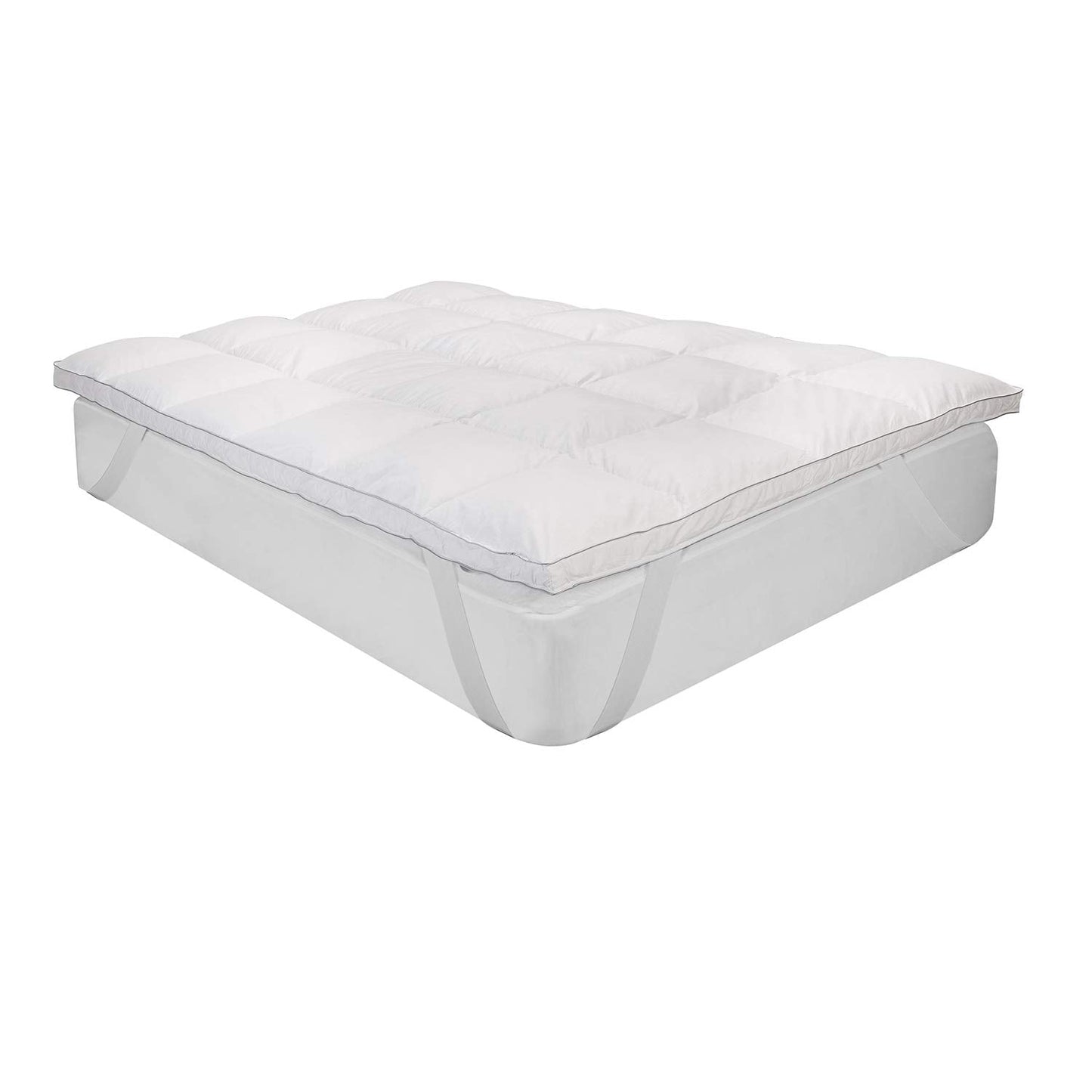 Classic Blanc Topper/Mattress Topper Goose Down extramullido, Cotton Cama 90-90 x 190 cm white