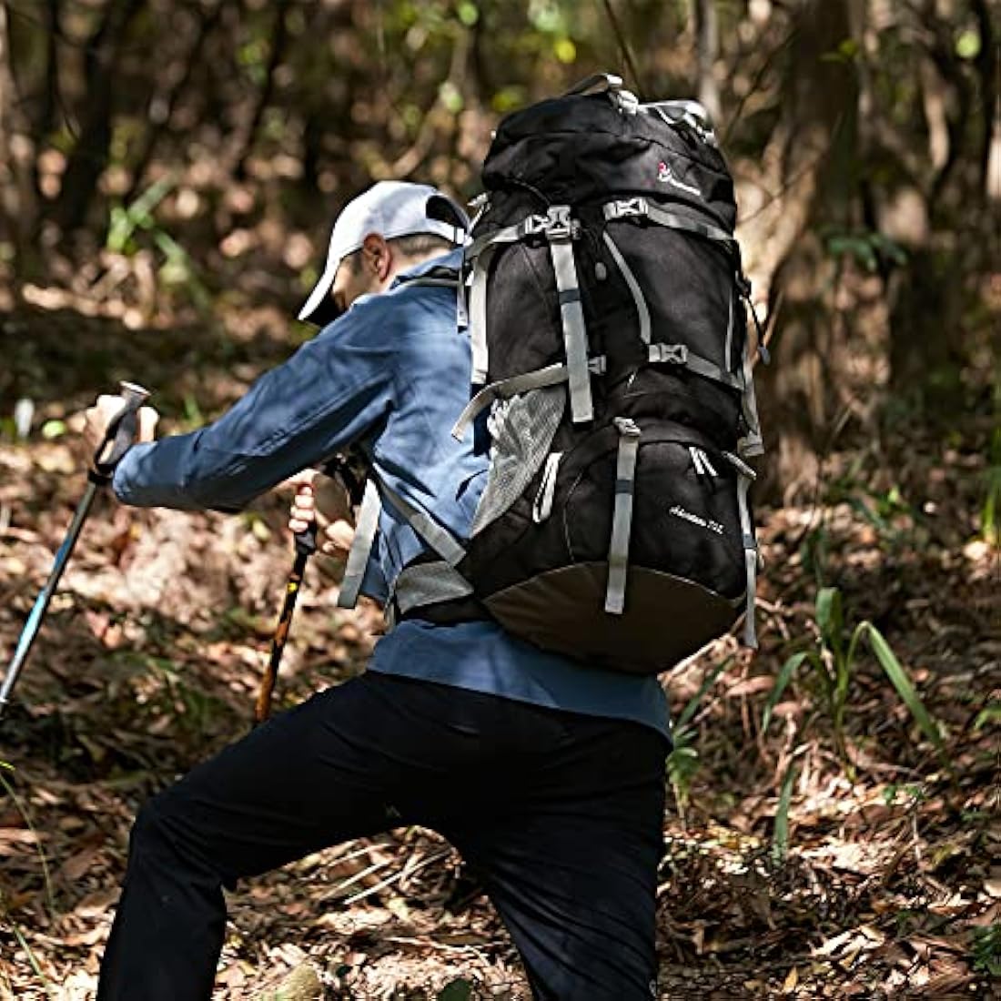 MOUNTAINTOP 70L Hiking Backpack water-resistant Internal Frame Backpacks Large Trekking Mountaineering Rucksack with Rain Cover for Men Women Cover Outdoor
