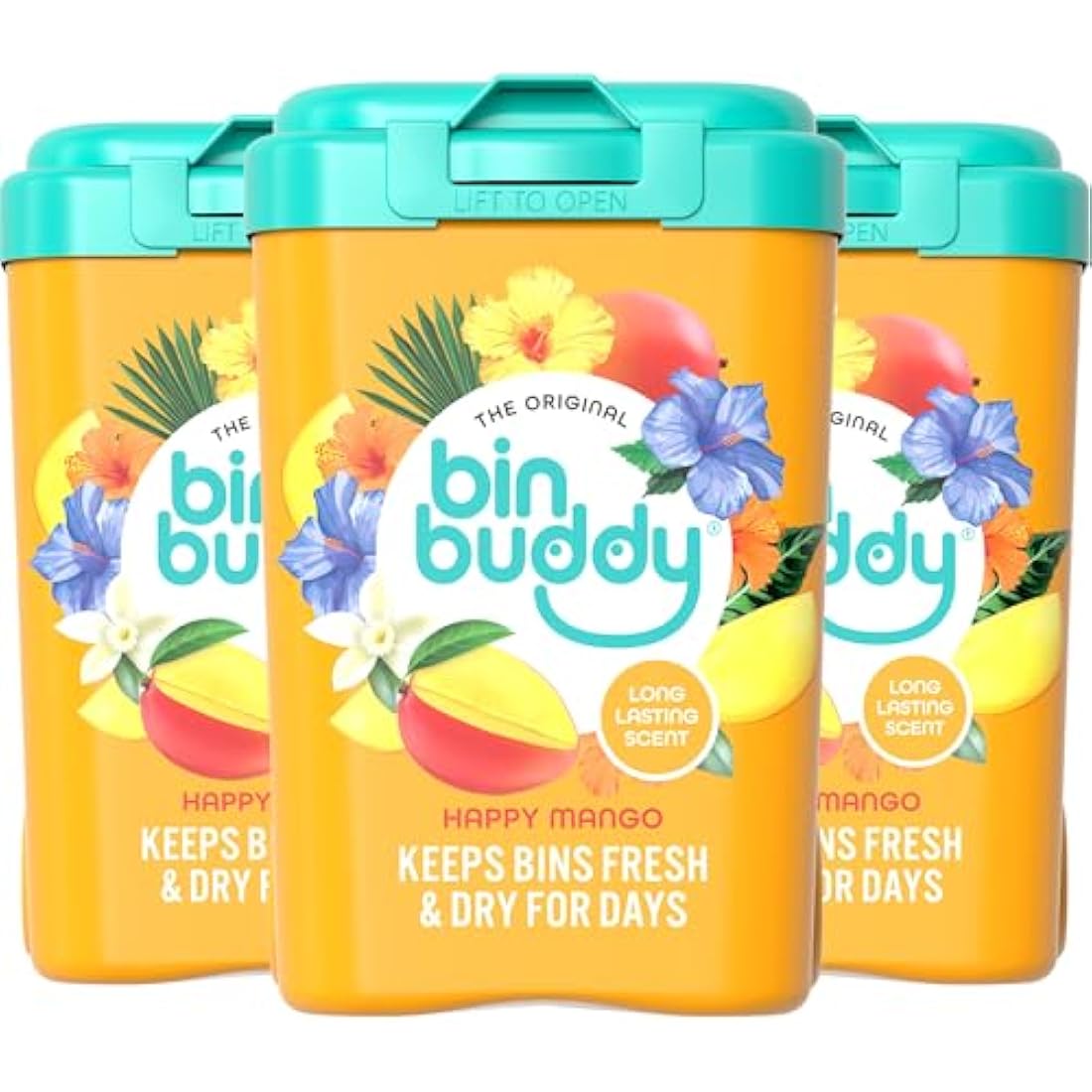Bin Buddy Surf's Up Bin Freshener Powder 450g, Pack of 3 – Leaves Your Bin Smelling Great – Suitable for Indoor Kitchen, Bathroom, Food Waste Bins and Outdoor Wheelie Bins