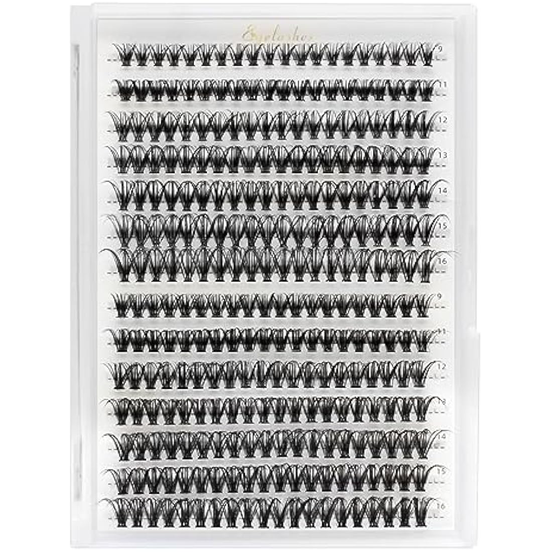 Bransfy False Eyelashes Clusters 280pcs DIY Eyelash Extension D Curl Long Individual Lashes Mixed Faux Mink Lash Clusters Extensions(30D+40D-0.07D 9-16mm)