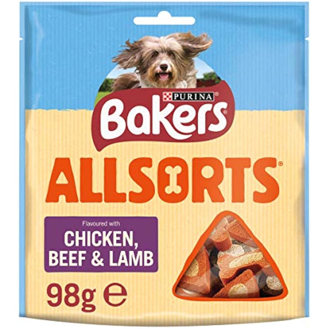 Bakers Allsorts Chicken, Beef and Lamb Dog Treats 98g (Pack of 6)