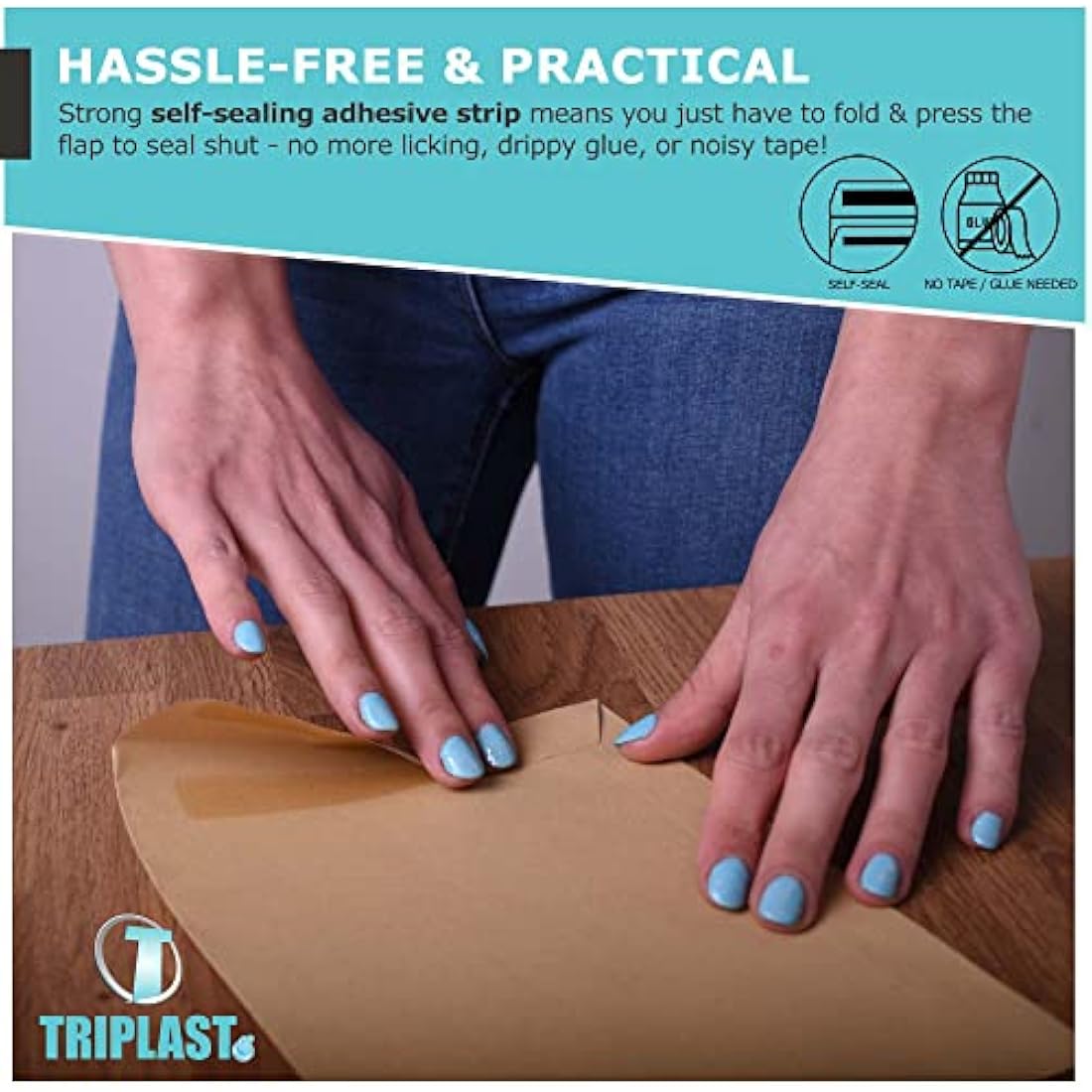 Triplast 100 x C5 Manilla Self Seal Security Envelopes (Size: 229x164mm) | Fully Opaque, Self Sealing & Printer Safe Mailing Paper Envelopes | Ideal for Everyday Home, Office & Commercial Use