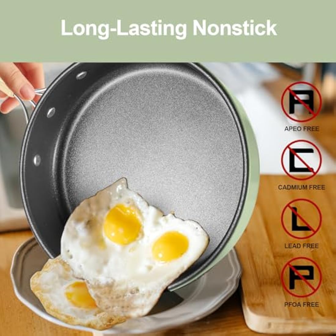 Odoland Camping Cookware Set Non-Stick Pot and Pan Set with Kettle, Stainless Steel Utensils Mess Kit, Cups Plates Knives Spoons Forks for Outdoor Cooking