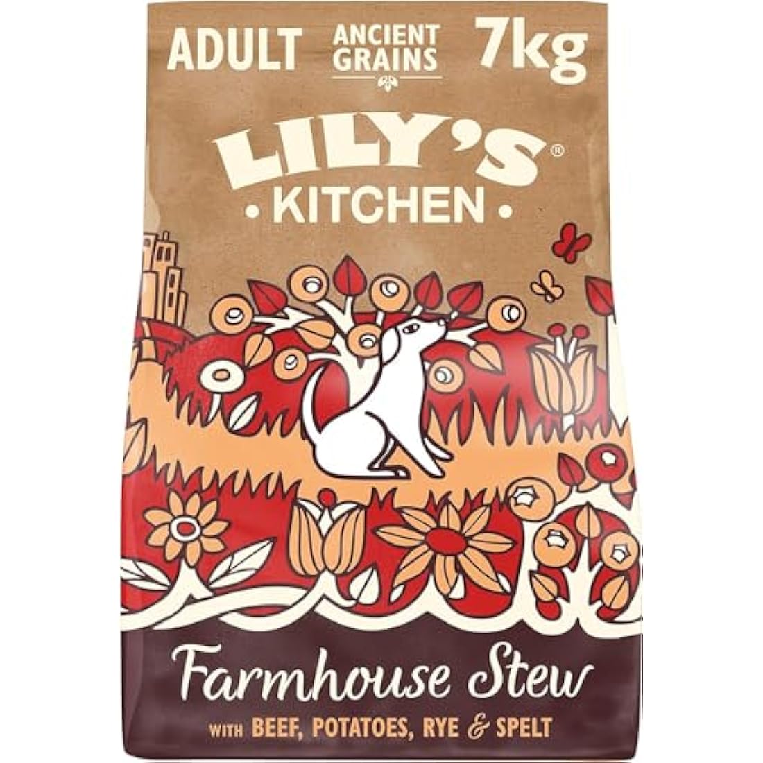 Lily’s Kitchen Made with Natural Ingredients Adult Dry Dog Food Beef Stew with Ancient Grains 7kg Bag