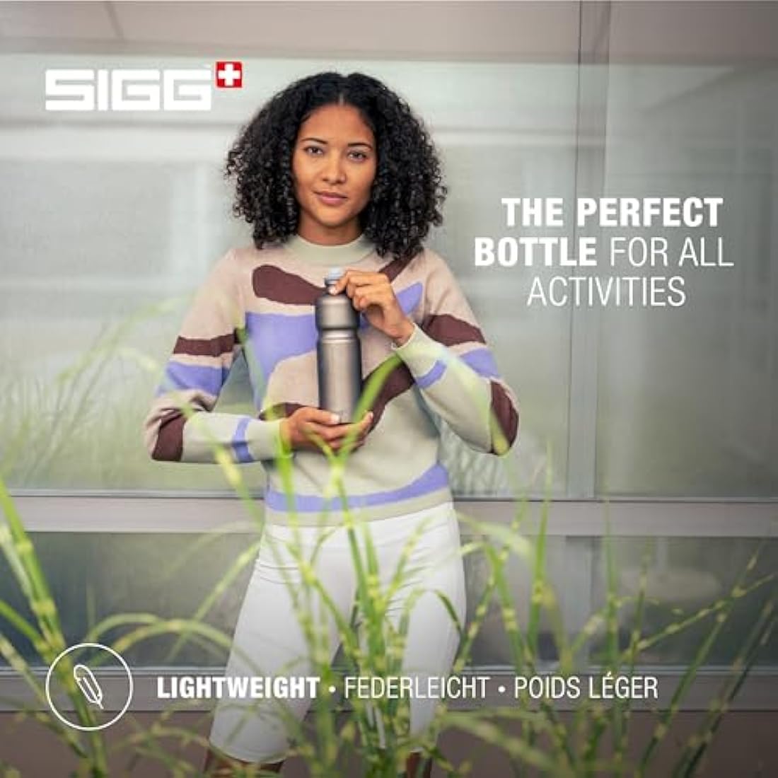 Sigg - Aluminium Bike Water Bottle - Move MyPlanet Smoked Pearl - Climate Neutral Certified - Lightweight - BPA Free - Smoked Pearl - 0.75 L