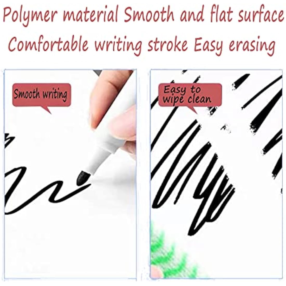 Whiteboard Paper Sticker Roll 44 x 200cm (17.3" X 78.7") DIY Self-Adhesive Dry Erase Paper Film Chalkboard Wallpaper for Home Office School Memo 2 Rolls