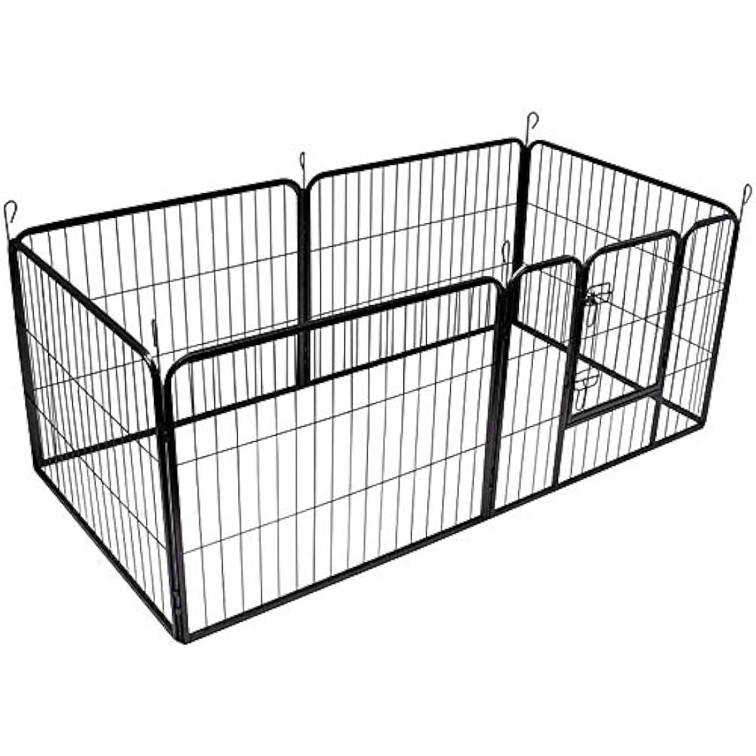 BUNNY BUSINESS Heavy Duty 6 Panel Puppy Play Pen/ Rabbit Enclosure, Medium, Gunmetal Grey
