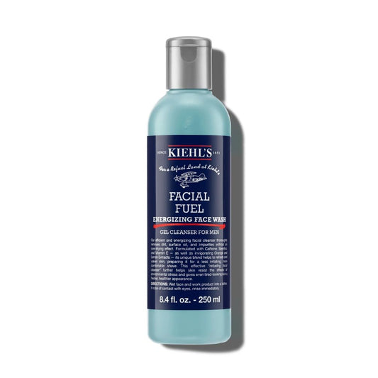 Kiehl's Facial Fuel Energizing Face Wash, Refreshing Gel Cleanser for Men, with Caffeine, Vitamin E & Menthol, Effectively Removes Dirt, Grime & Oil