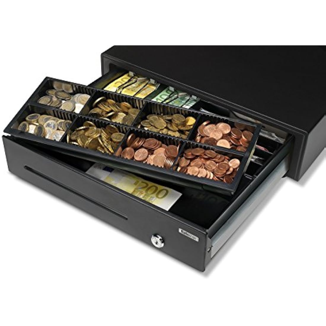 Safescan 4141T2 Adjustable Tray that Organises The Cash Inside Your Cash Drawer - Till Drawer Tray with 6 Note and 8 Coin Slots - Suitable for The Safescan SD-4141 and HD-4141S Cash Register Drawers