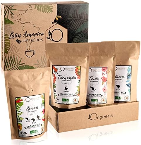 Organic Coffee beans | Arabica Whole Beans 4x250g | Hand-roasted | Coffee Gift Idea