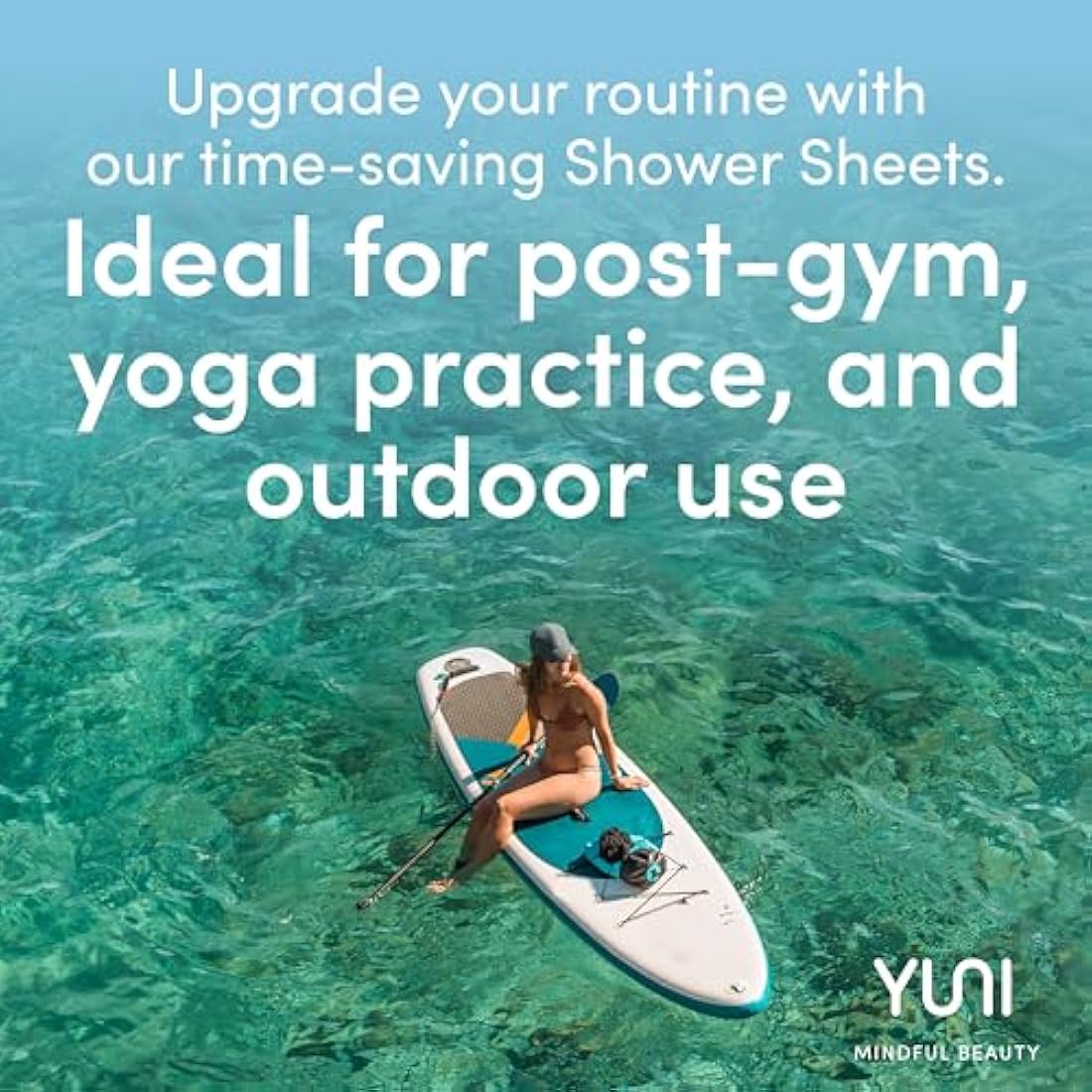 YUNI Beauty Large Body Wipes (Unscented, 30 Count) Super Soft Moist Showerless Wipes that Cleanse & Deodorize - On-the-Go Waterless Body Cleanser - Biodegradable Individually Wrapped Wipes for Travel