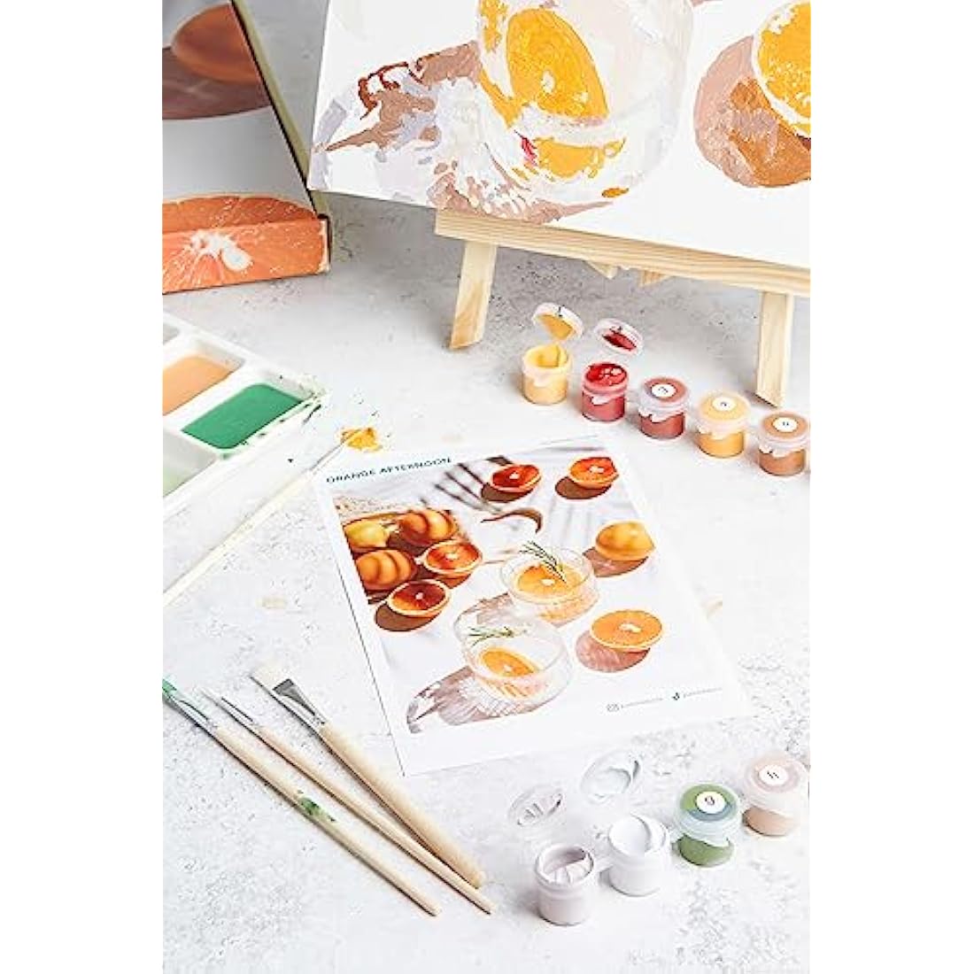 Dabble Paint by Numbers Kit – Paint by Numbers for Adults Beginners with Canvas Frame, Painting Kit for Adults, Flowers Design