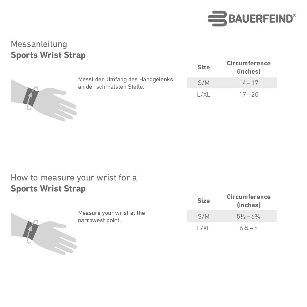 BAUERFEIND Wrist Bandage Wrist Strap, 1 Wrist Brace for Sports such as Fitness, Weight Sports and Crossfit, for Men & Women, Stabilising & Protective,