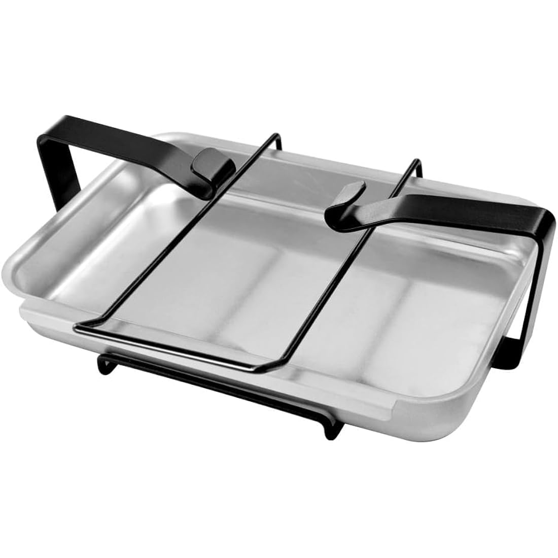 onlyfire Aluminum Catch Pan and Holder/Grease Collection Pan Drip Pan for Weber Gas Grill