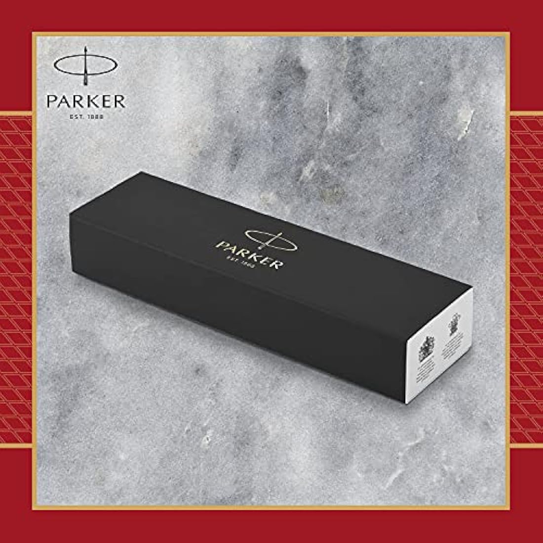 Parker IM Ballpoint Pen | Premium Red Lacquer with Gold Trim | Medium Point with Blue Ink Refill | Gift Box