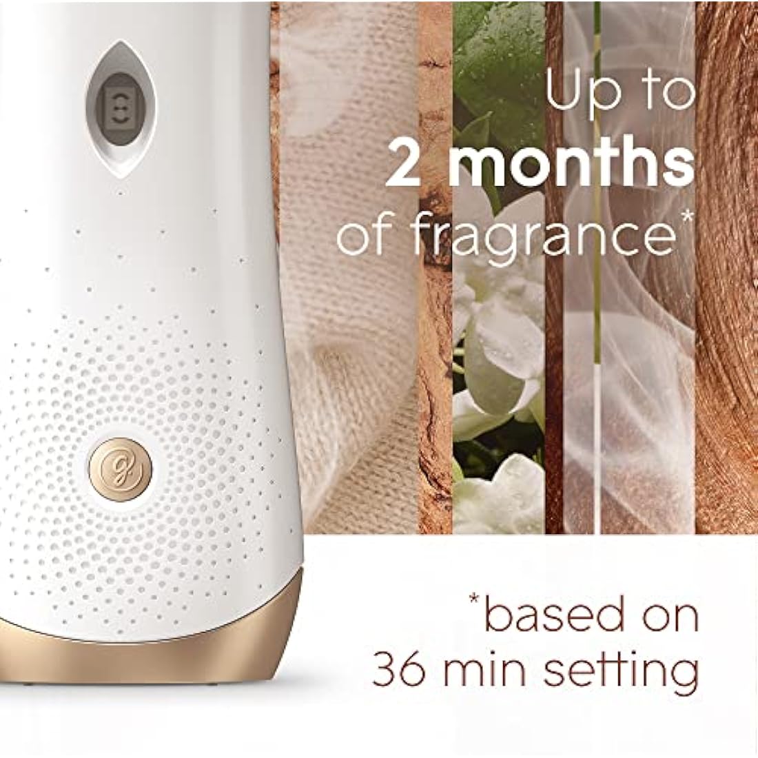 Glade Automatic Air Freshener Holder & Refill, Long-lasting Fragrance Infused with Essential Oils, Sandalwood & Jasmine, 1 Starter Kit, (1 x Holder and 269 ml Refill)
