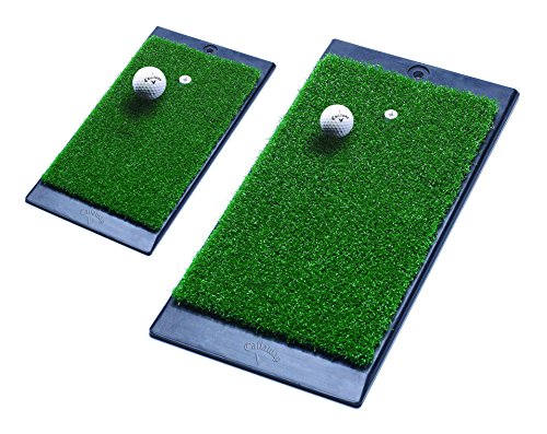 Callaway FT Launch Zone Golf Hitting Mat with Rubber Backing Golf Putting Mat, Green, 1' x 2'