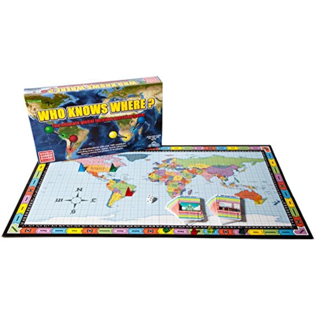 Wild Card Games Who Knows Where? - The Global Location Guessing Family Board Game