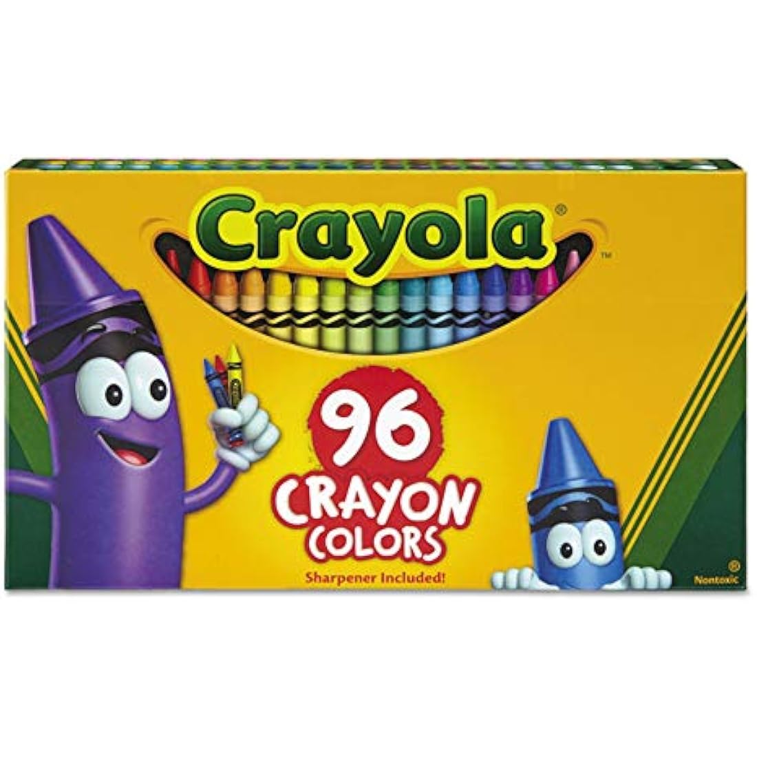 Crayola Classic Color Crayons in Flip-Top Pack with Sharpener, 96 Colors, Gift for Kids