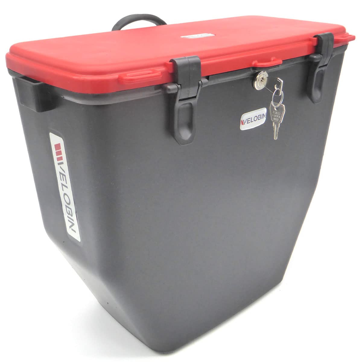 Velobin? Lockable Waterproof Bicycle Pannier Bag (Red)