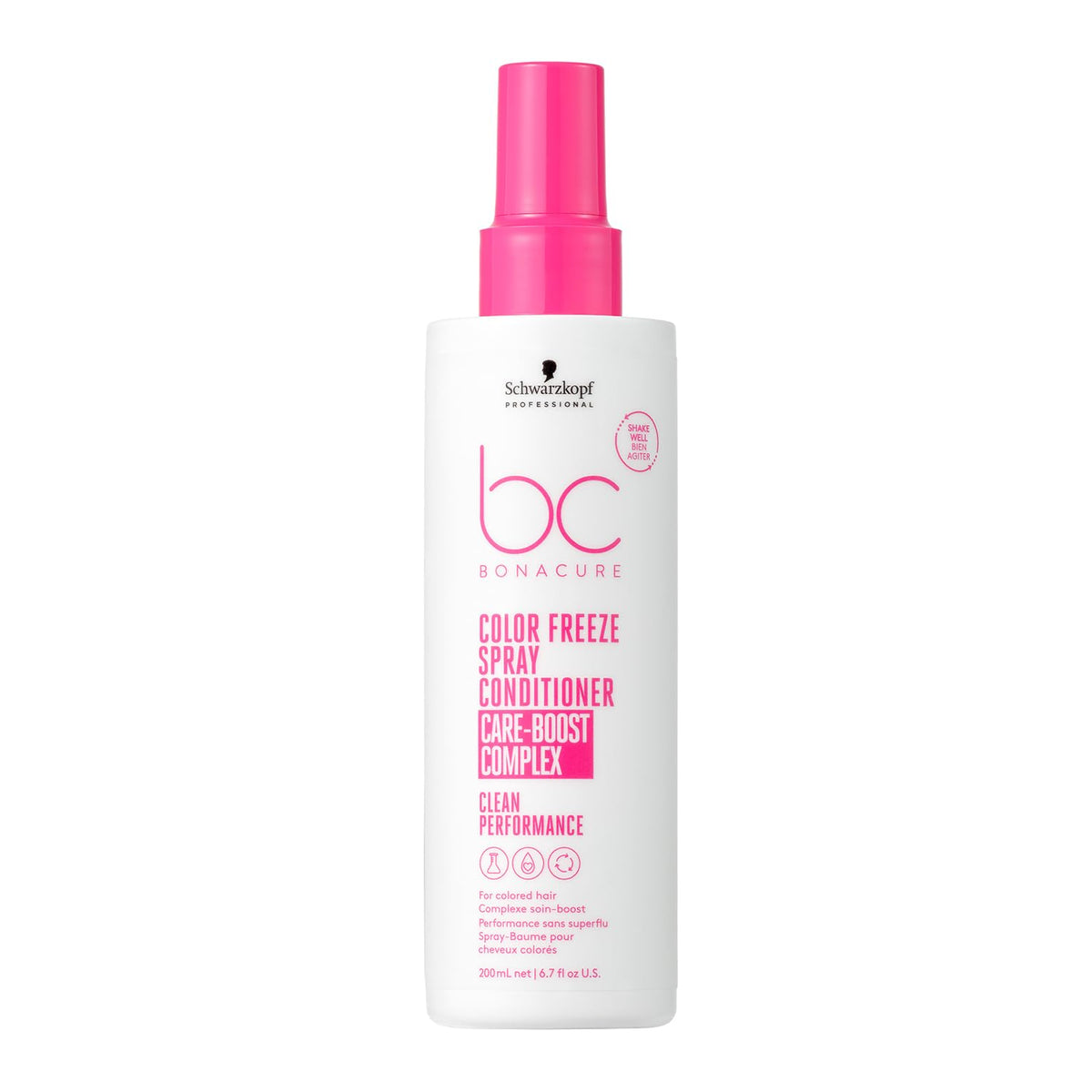 Schwarzkopf Professional Bonacure Color Freeze Spray Conditioner For Porous Color Treated Hair Vegan Care Complex pH 4.5 Improved Elasticity Zero Fade
