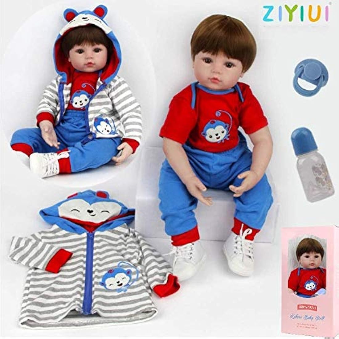 ZIYIUI Reborn Baby Dolls 20" Real Soft Vinyl Silicone Realistic Dolls Toddler Lifelike Reborn Baby Boy Toys For Age3+ (20 inch Reborn Dolls Boy)