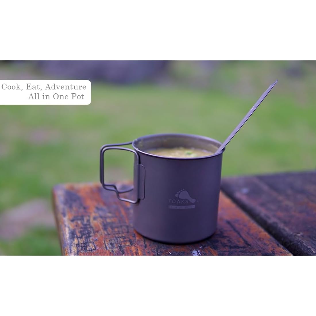TOAKS Titanium Camping Pot Cup(375ml, 450ml, 550ml, 650ml, 750ml, 800ml, 900ml) … (650ml[POT-650-L])